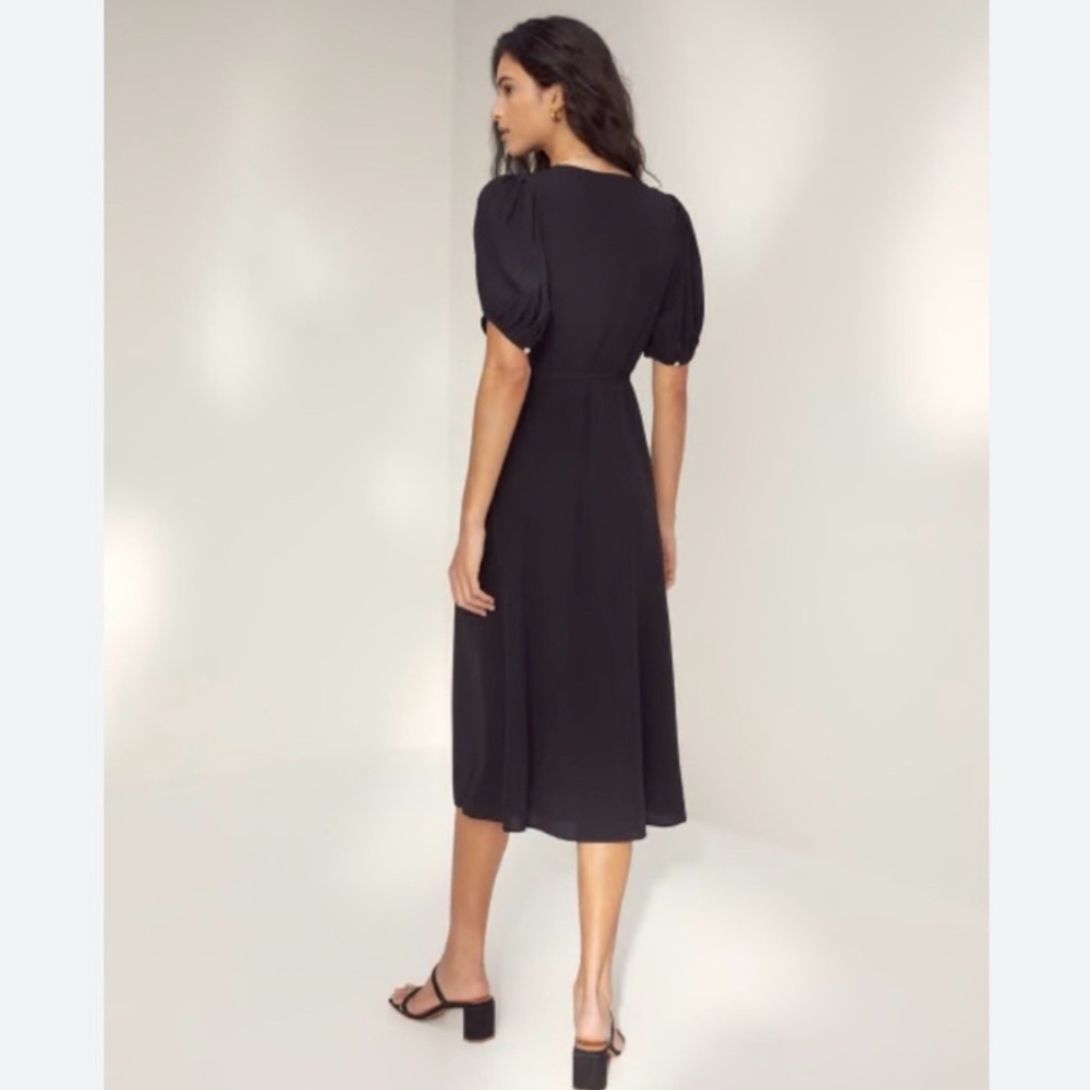 Aritzia Wilfred Libretto Black Midi Dress Size Medium - Picture 9 of 13
